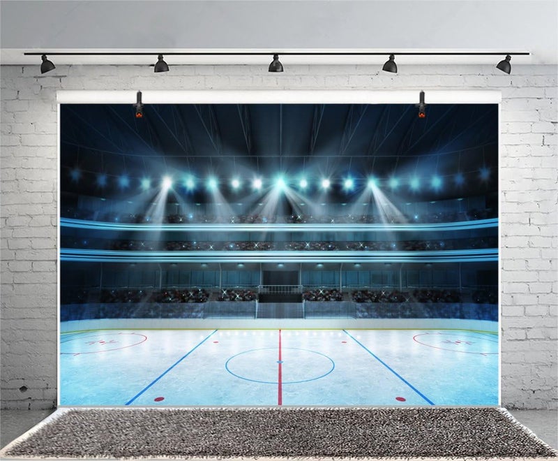 Yeele Ice Hockey Sport Photography Backdrops - Photo Background - Yeele 7x5ft Stadium Sports Match Backdrop Pictures Newborn Boy Children Photo Booth Shooting Family Photographic Studio Props - Image 3
